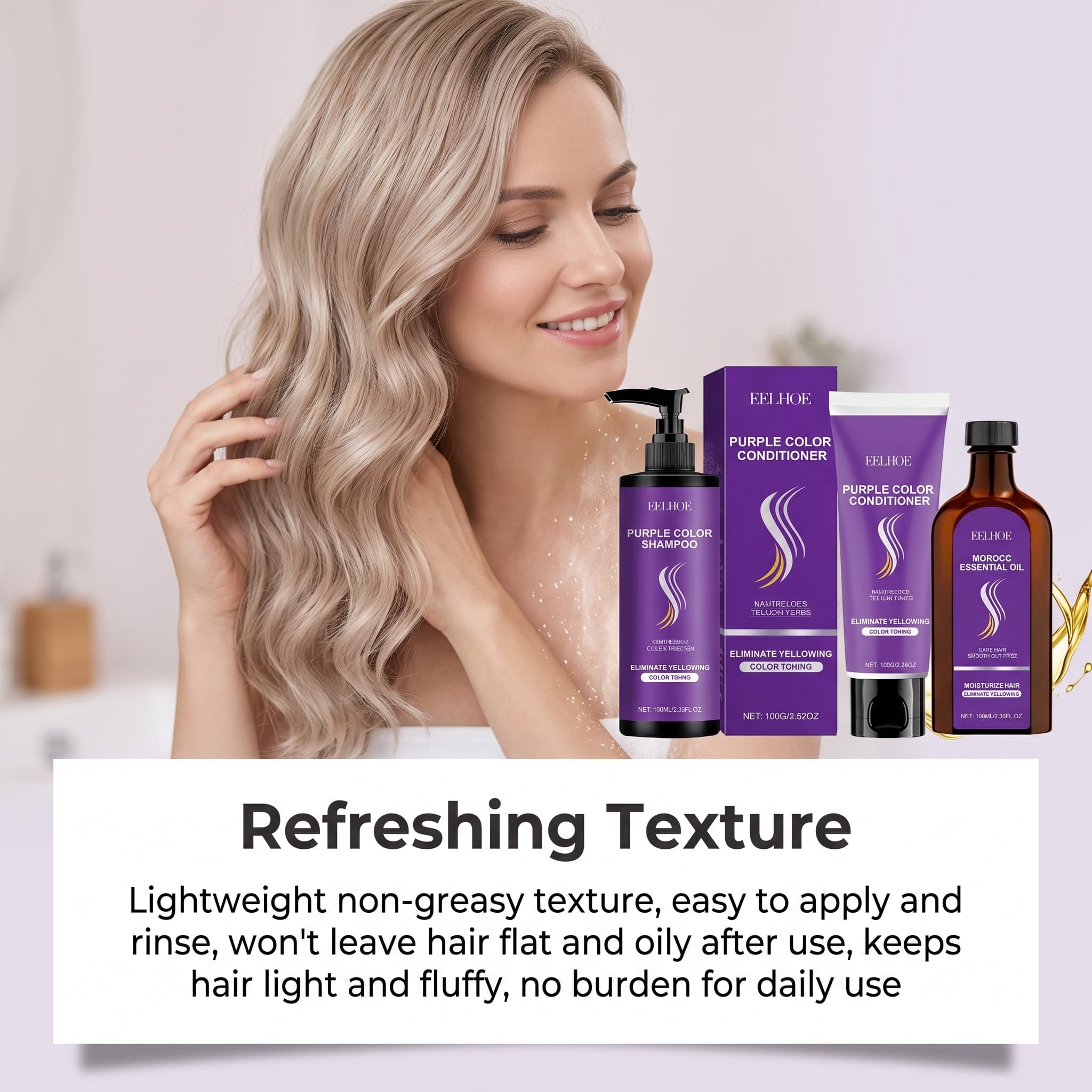 Purple Shampoo Set With Condit - Hair Care Conditioner recension och pris