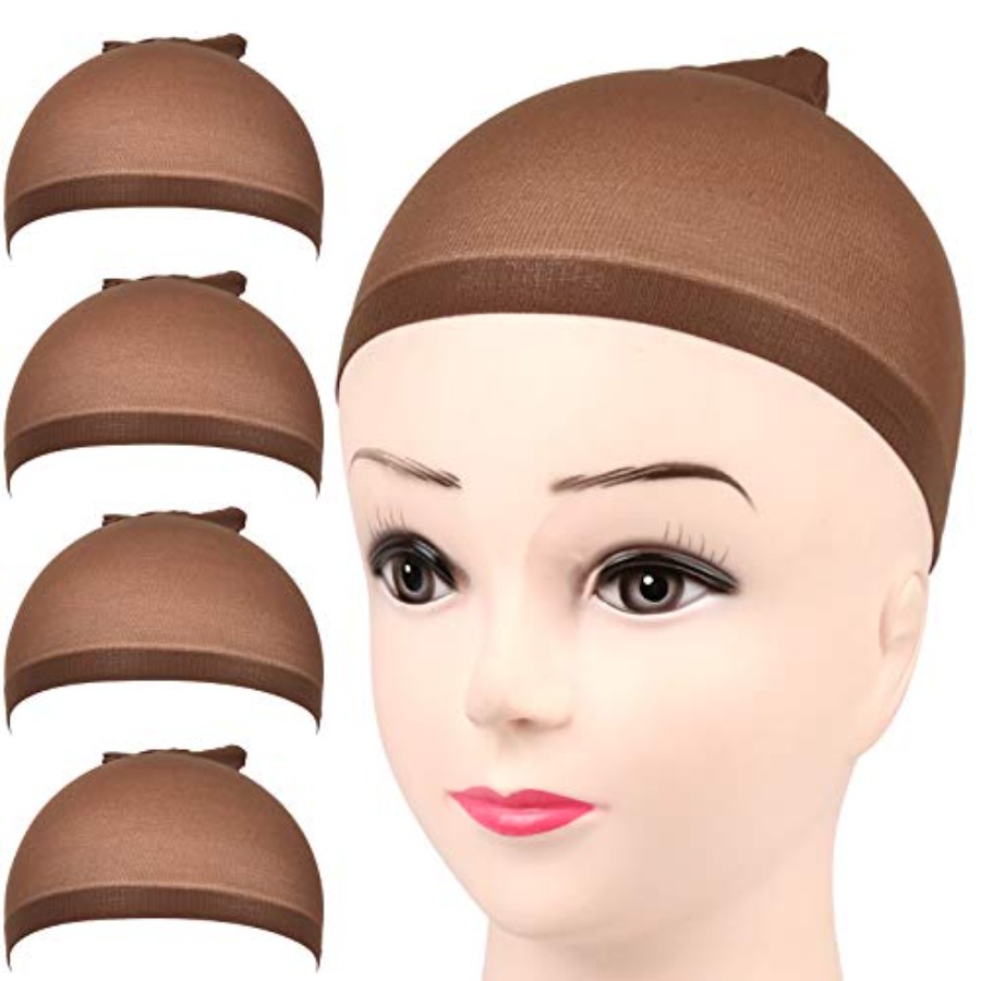 Wig Cap, 4 pieces Dark Brown S - Wig Cap Stocking recension och pris