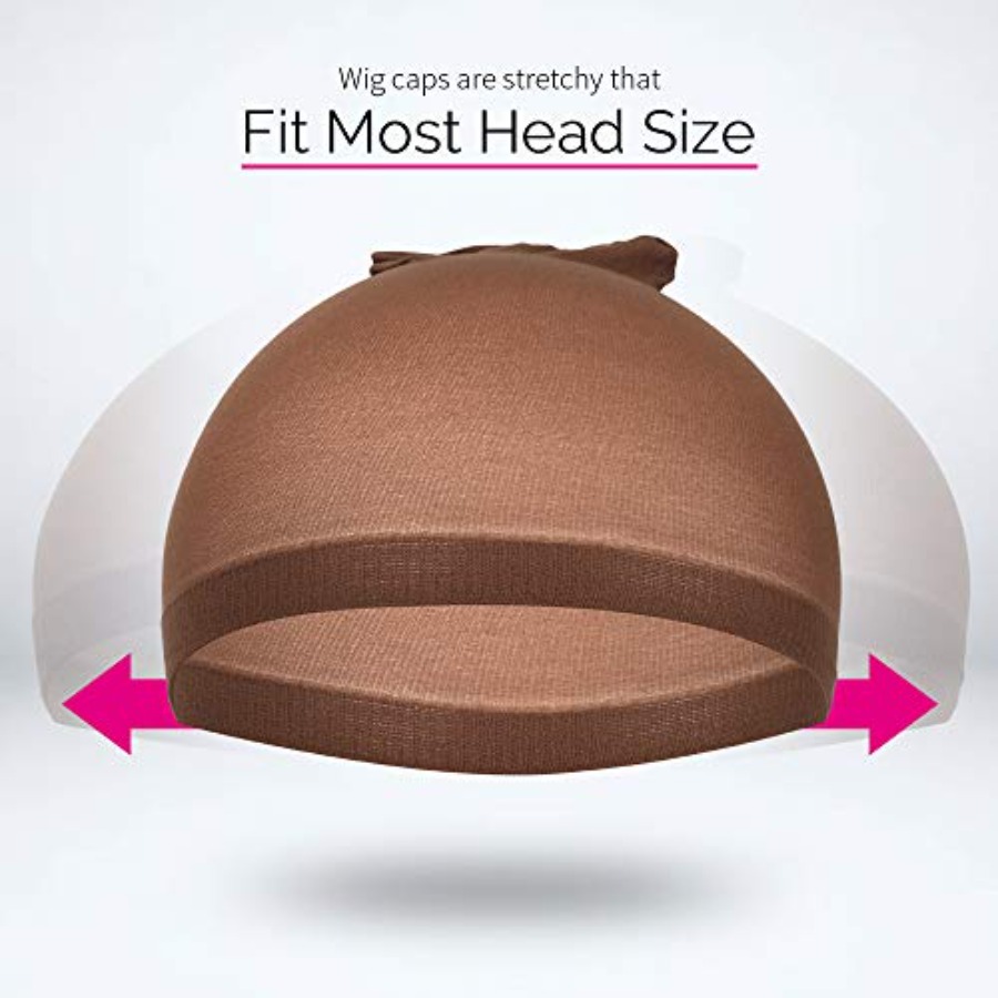 Wig Cap, 4 pieces Dark Brown S - Wig Cap Stocking recension och pris