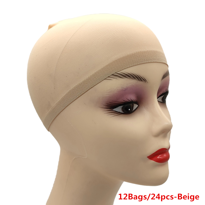 12Bag/24pcs Fashion Stretchabl - Wig Cap Stocking recension och pris