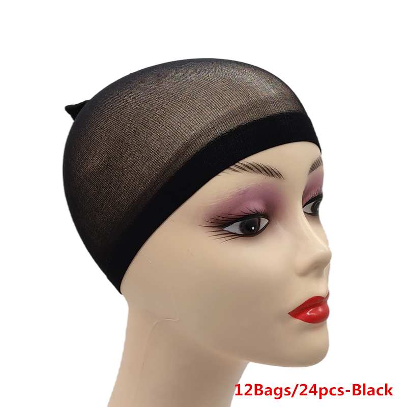 12Bag/24pcs Fashion Stretchabl - Wig Cap Stocking recension och pris