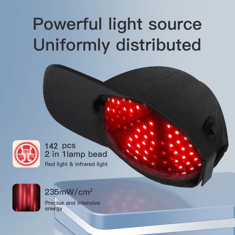 LED Red Light Therapy Hat For  - Hair Care Frizzy Hair recension och pris