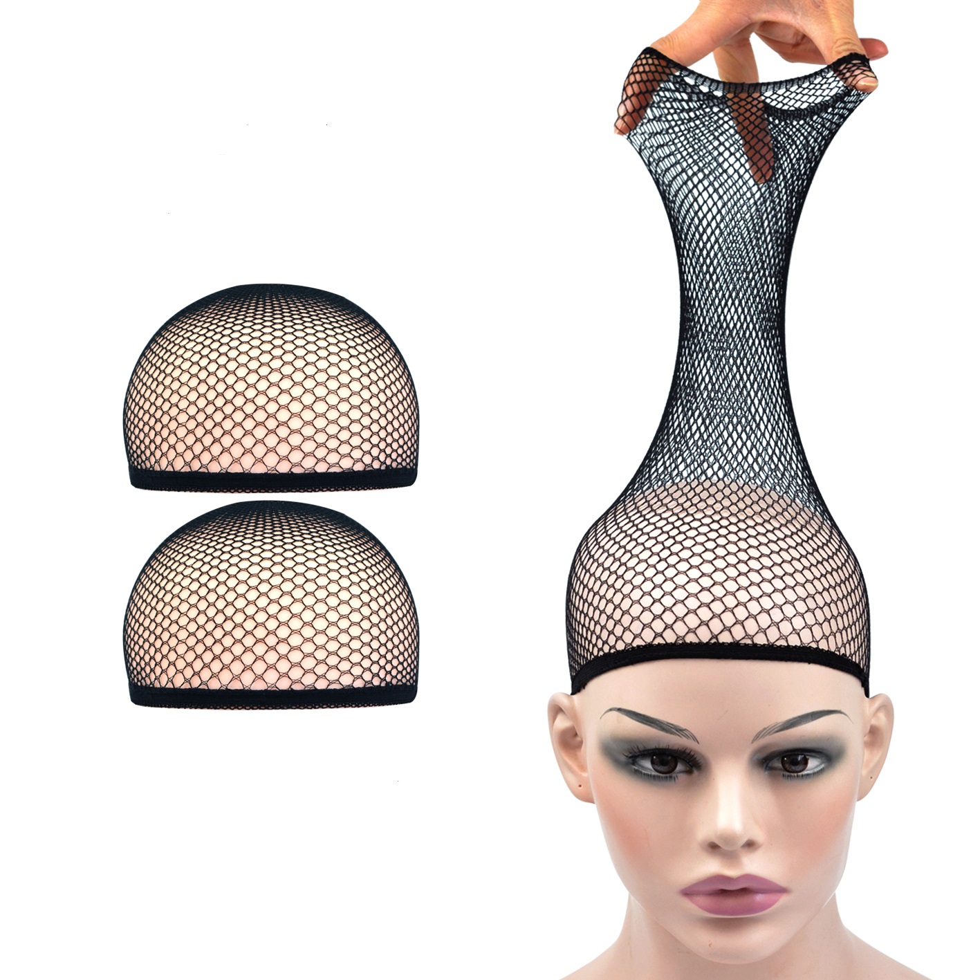 2 Pieces Hair Nets Open Ended  - Wig Cap Stocking recension och pris