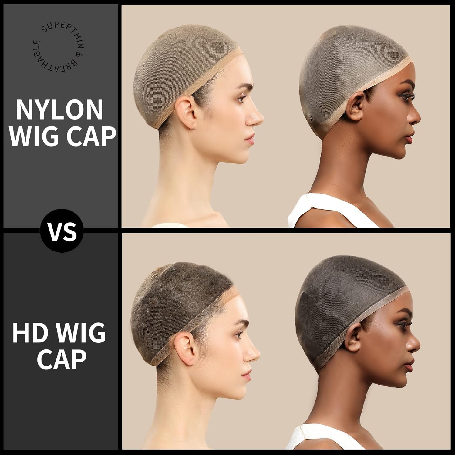 4/12pcs Ventilated Nylon Mesh  - Wig Cap Stocking recension och pris