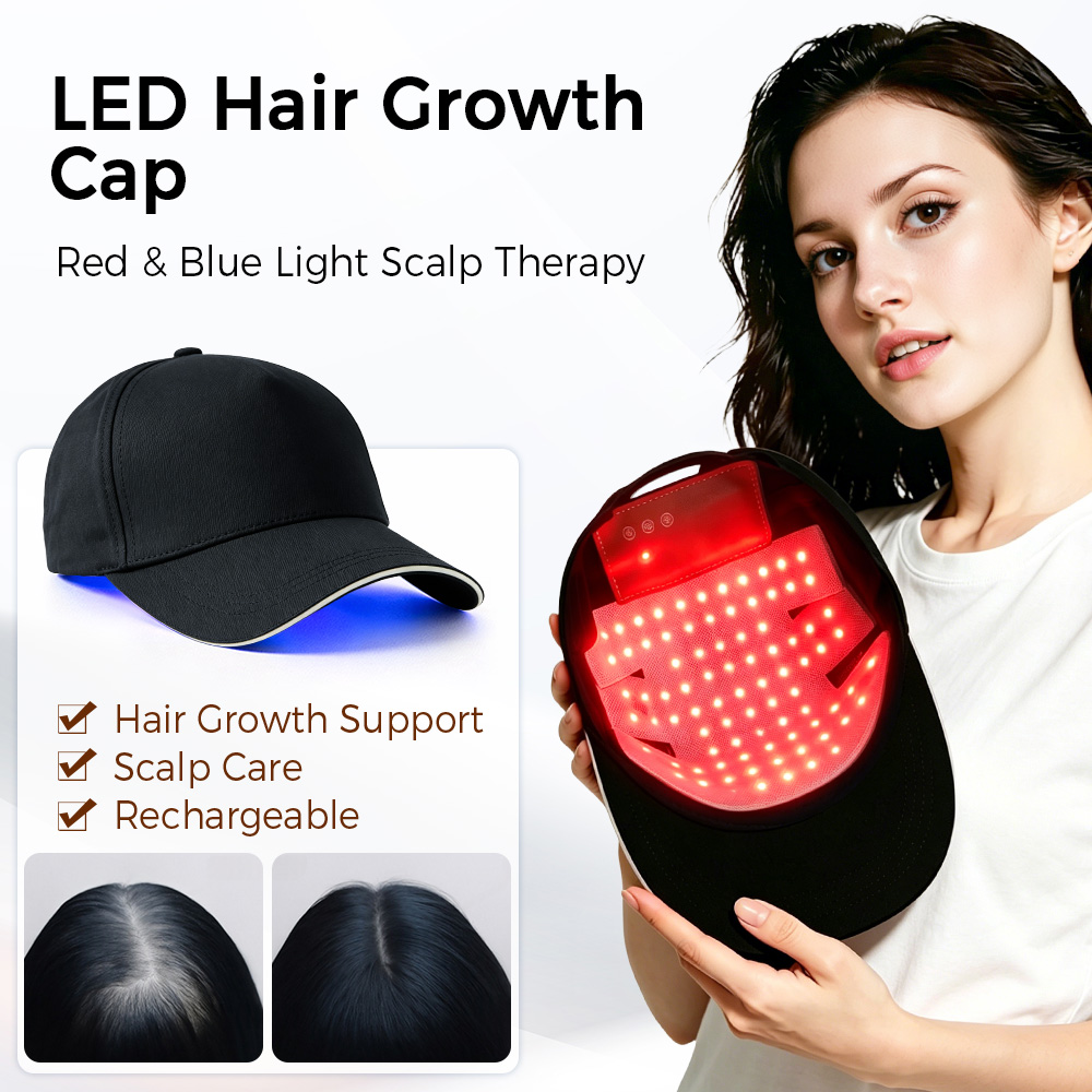LED Hair Growth Cap Red Blue L - Hair Care Frizzy Hair recension och pris