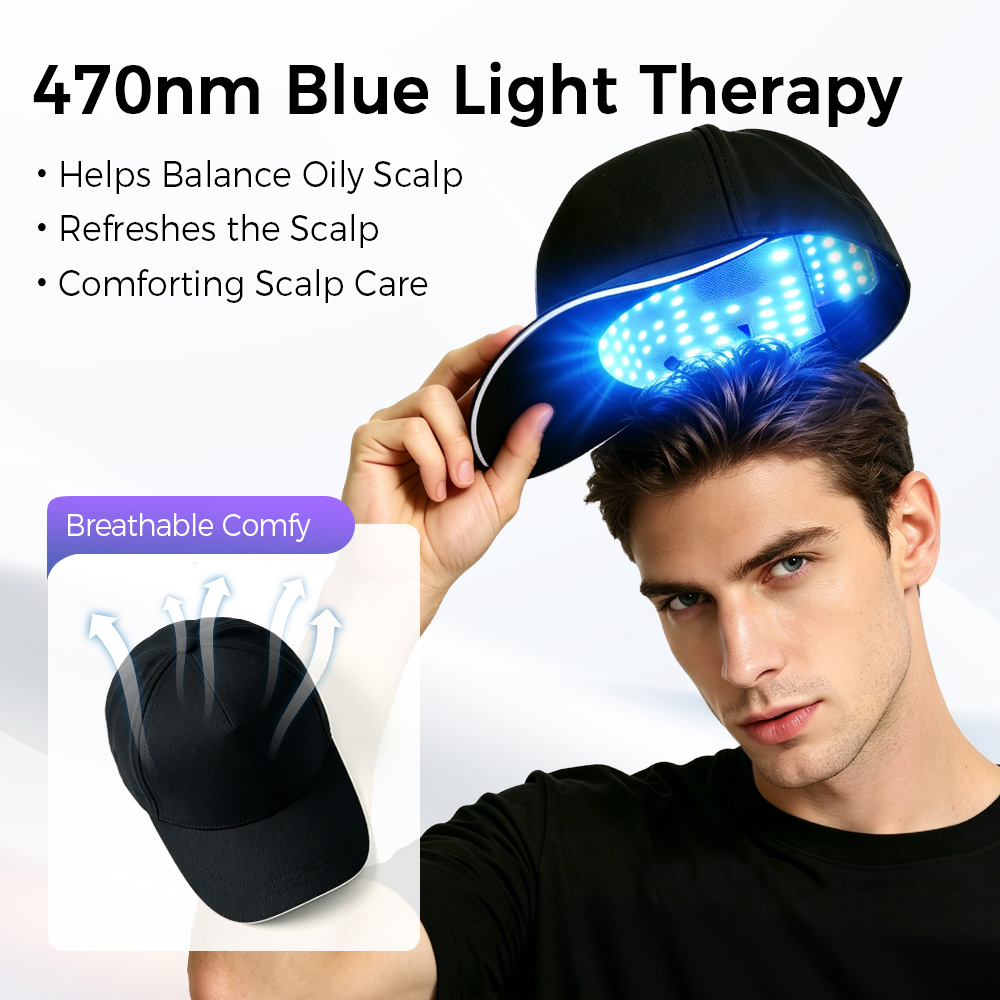 LED Hair Growth Cap Red Blue L - Hair Care Frizzy Hair recension och pris